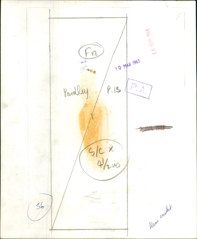Cricket player Yardley - Vintage Photograph