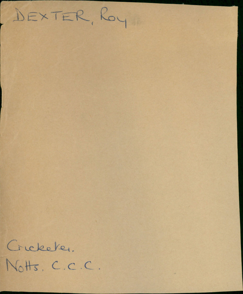 Roy Dexter - Vintage Photograph