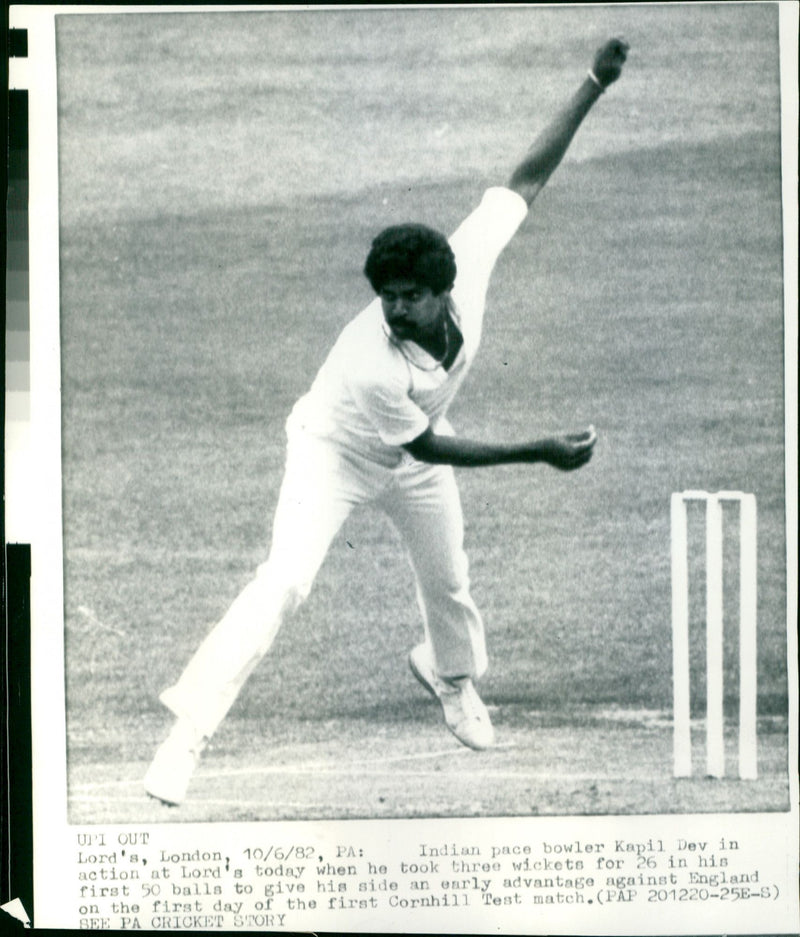 Kapil Dev - Vintage Photograph