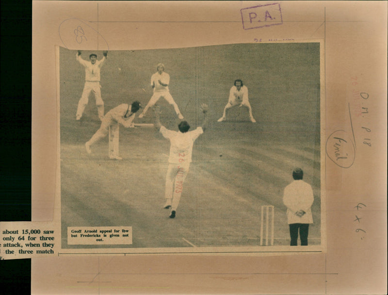 England vs. West Indies - Vintage Photograph