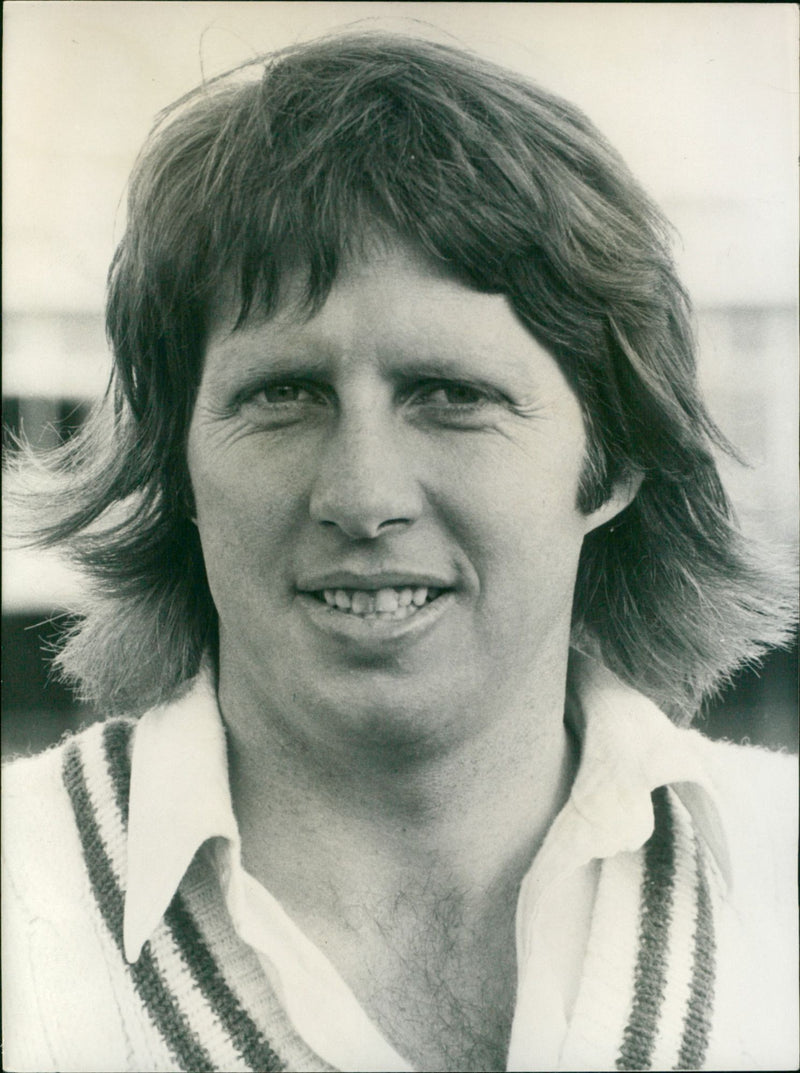 Jeff Thomson, a cricketer, is photographed in December 1974. - Vintage Photograph