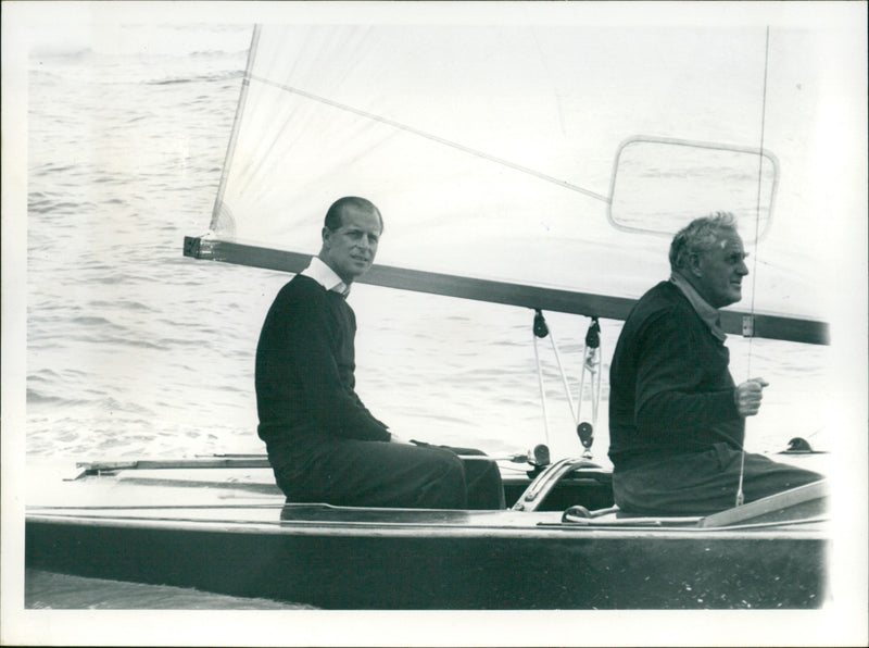 Prince Philip, Uffa Fox - Vintage Photograph