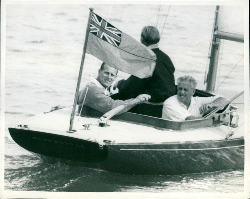 The Duke of Edinburgh, Uffa Fox, Cowes yachting week - Vintage Photograph