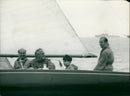 Prince of Wales goes sailing with his father - Vintage Photograph
