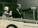 prince Philip, duke of Edinburgh points out something of interest to princess Margaret - Vintage Photograph