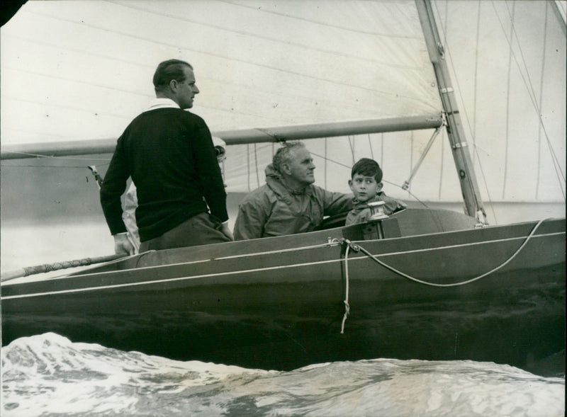 Prince Charles,Uffa Fox - Vintage Photograph