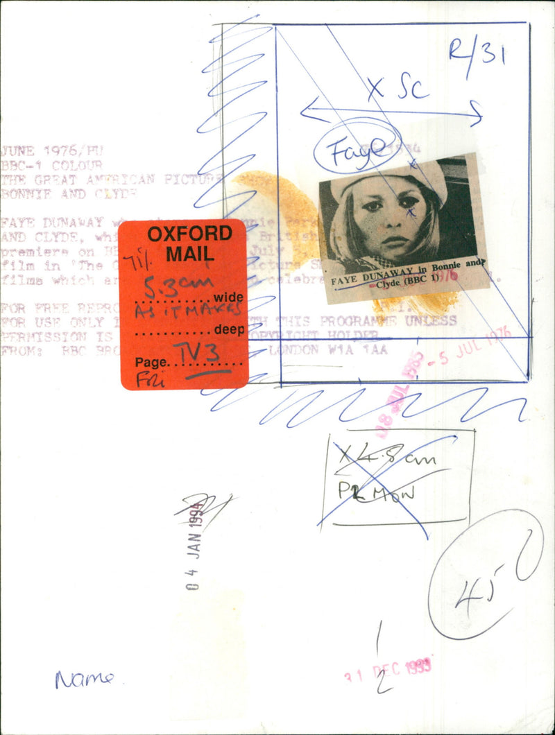 Dunaway Faye - Vintage Photograph