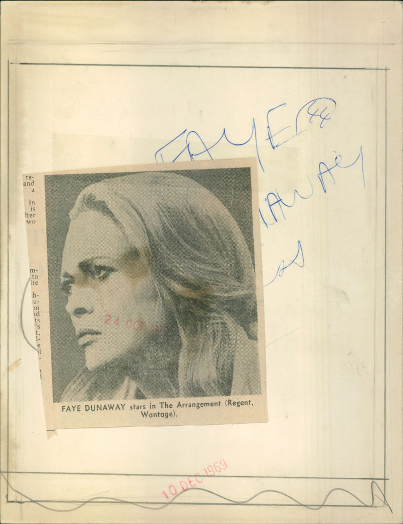 Faye Dunaway - Vintage Photograph