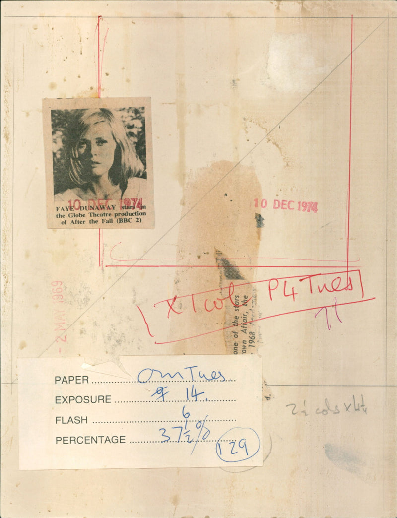 Faye Dunaway - Vintage Photograph