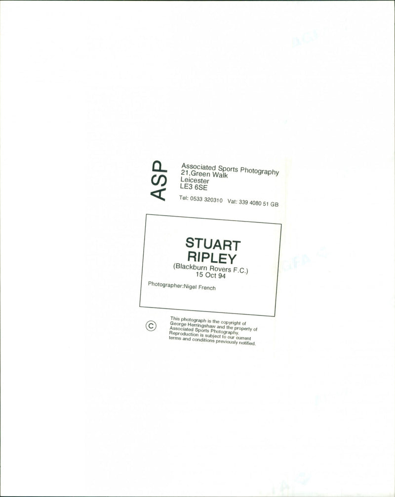 Stuart Ripley - Vintage Photograph