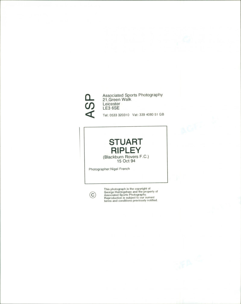 Stuart Ripley - Vintage Photograph