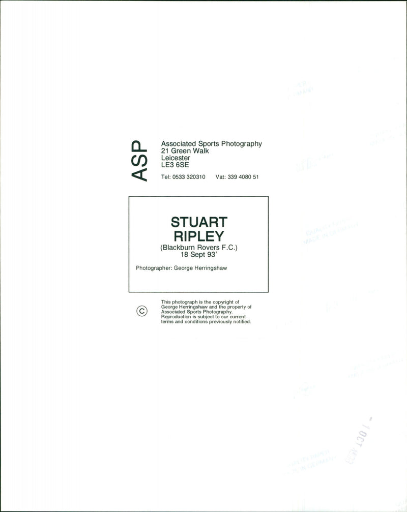 Stuart Ripley - Vintage Photograph