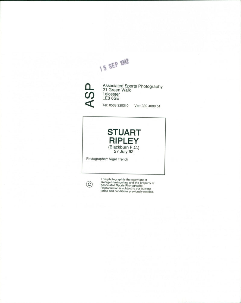 Stuart Ripley - Vintage Photograph