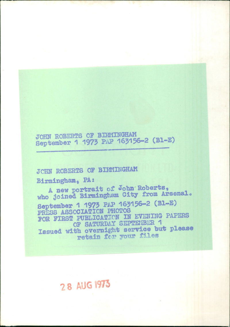 John Roberts - Vintage Photograph