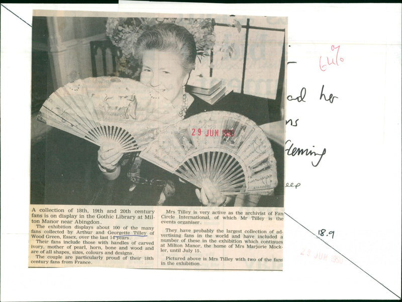 A collection of the 18th, 19th and 20th century fans - Vintage Photograph