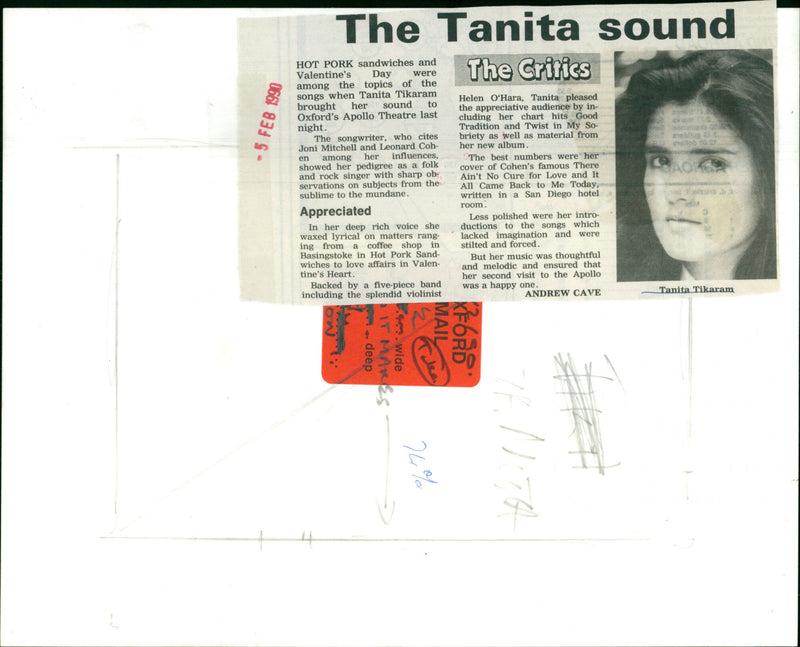 Tanita Tikaram - Vintage Photograph