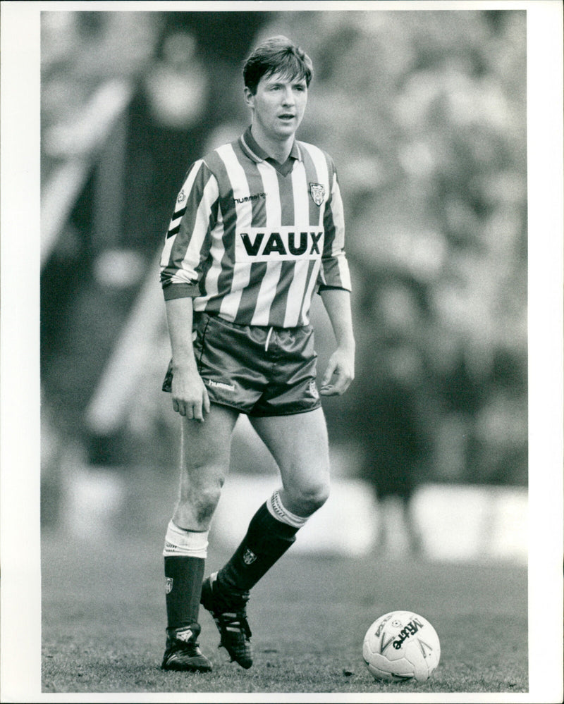 Anton Rogan of Sunderland Football Club in action. - Vintage Photograph