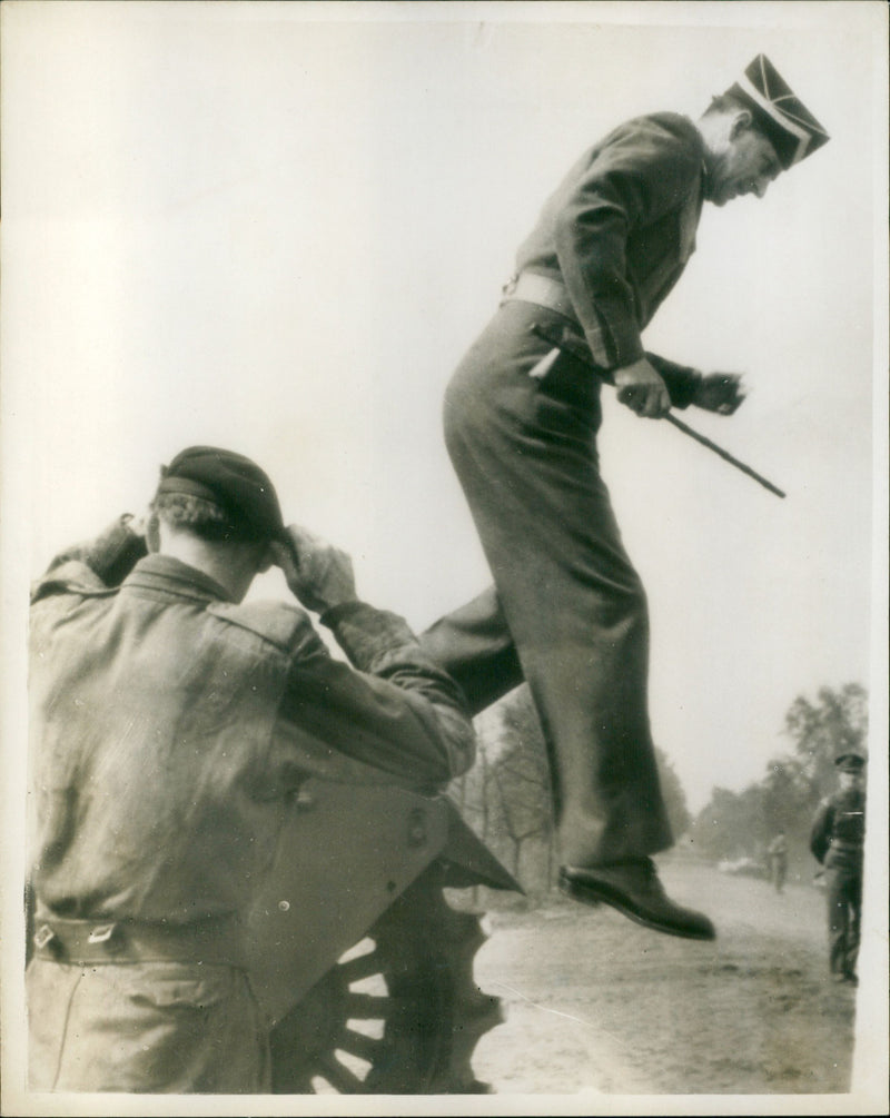 The Duke of Edinburgh visits the Queen's royal Irish Hussars in Germany - Vintage Photograph