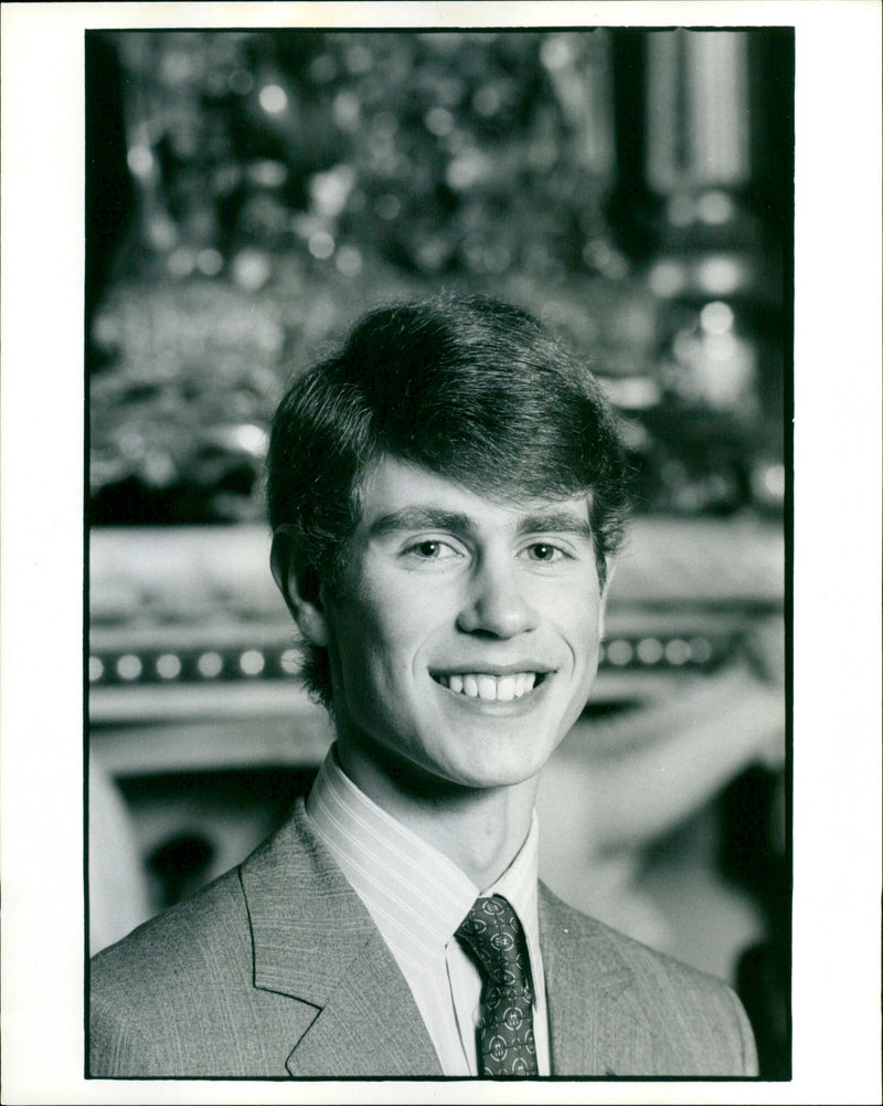 Prince Edward during an event in March 1982. - Vintage Photograph