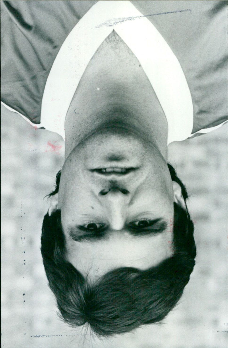 Swindon Town footballer Andy Rowland poses for a portrait during the 1980/81 season. - Vintage Photograph