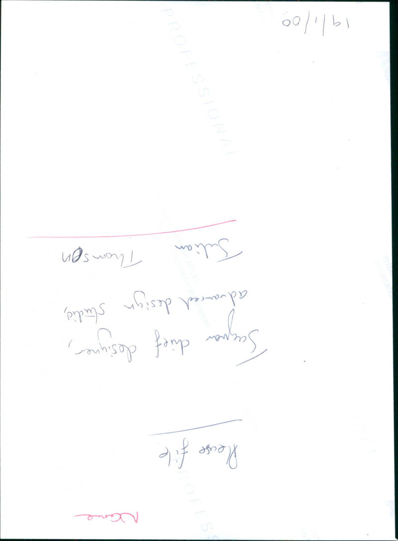 Jaguar Chief Designer Julian Thomson inspects a model car. - Vintage Photograph