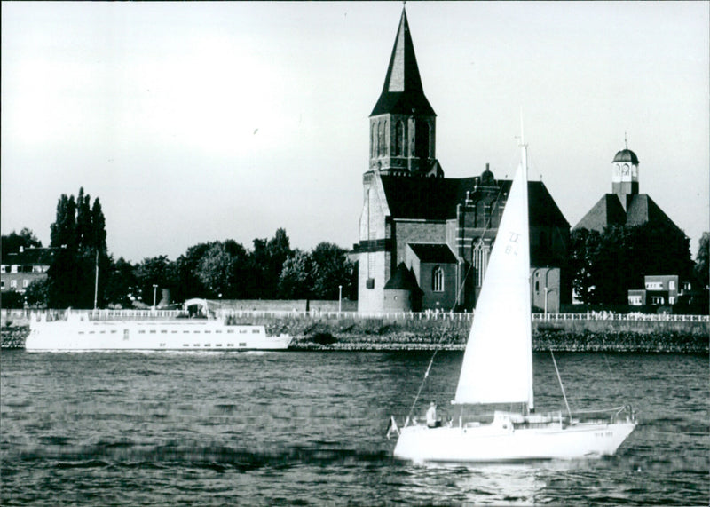 Rhine River near Lobith - Vintage Photograph