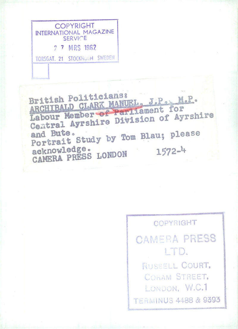 ARCHIBALD CLARK MANUEL - Vintage Photograph