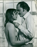 Two children watching a movie in a cinema. - Vintage Photograph