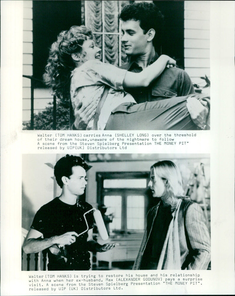 Tom Hanks and Shelley Long in a scene from "The Money Pit" - Vintage Photograph