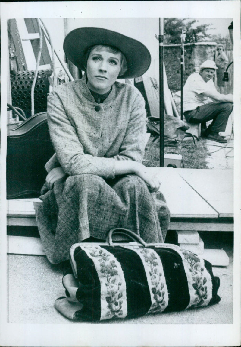 Miss Julie Andrews takes a moment to reflect while transitioning from the stage musical My Fair Lady to the film version of Sound of Music. - Vintage Photograph