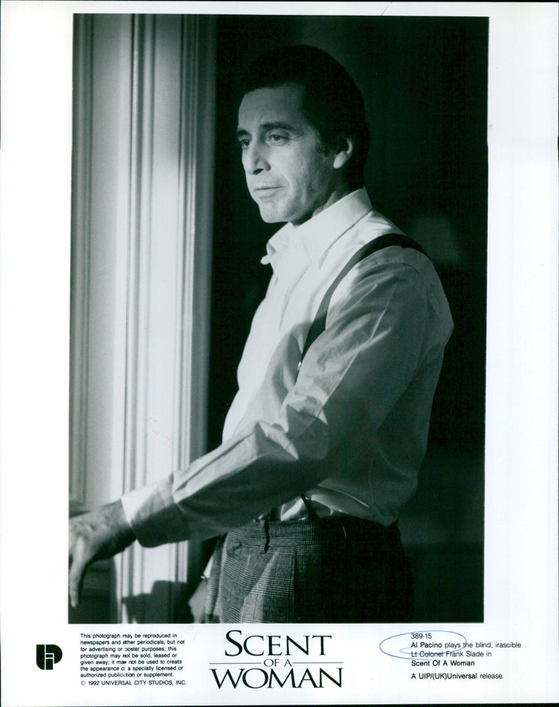 Al Pacino as Lt. Colonel Frank Slade in the film "Scent Of A Woman" - Vintage Photograph