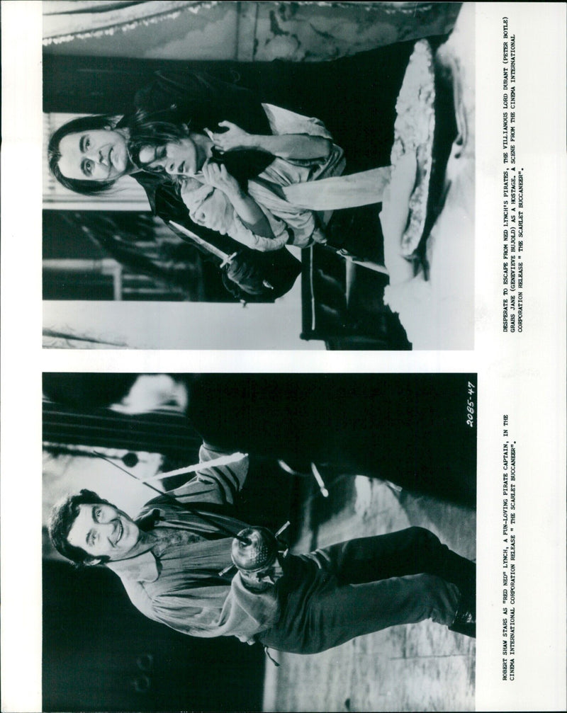 Robert Shaw stars as "Red Ned" Lynch in the film "The Scarlet Buccaneer". - Vintage Photograph