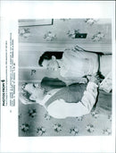 Joseph Cotten and Teresa Wright in Alfred Hitchcock's classic film "Shadow of a Doubt". - Vintage Photograph