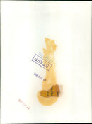 A Colt Government Model 1911 handgun is pictured with several other pistols. - Vintage Photograph