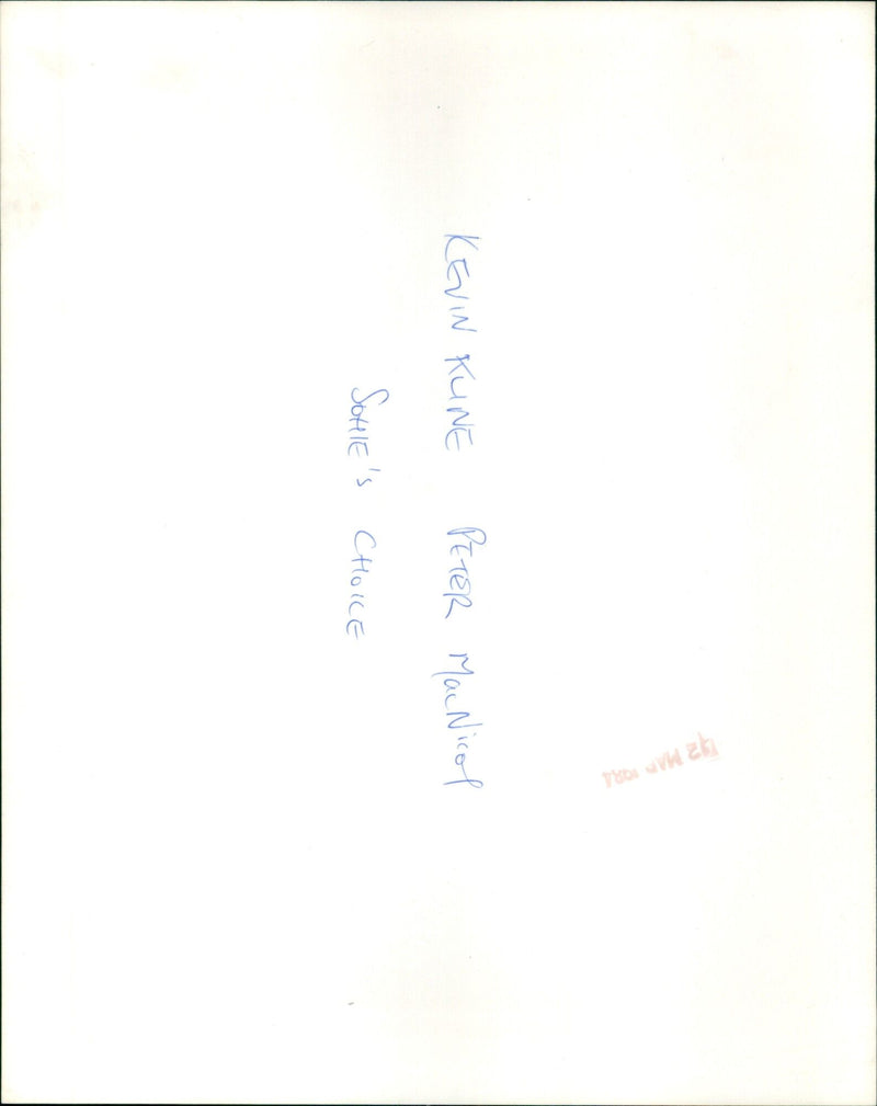 Kevin Kline and Peter MacNicol in a scene from the movie Sophie's Choice. - Vintage Photograph