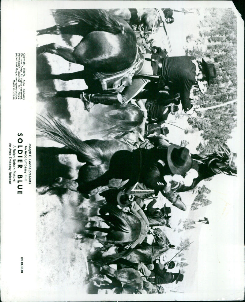 An image from the 1970 film "Soldier Blue" starring Candice Bergen and Peter Strauss. - Vintage Photograph