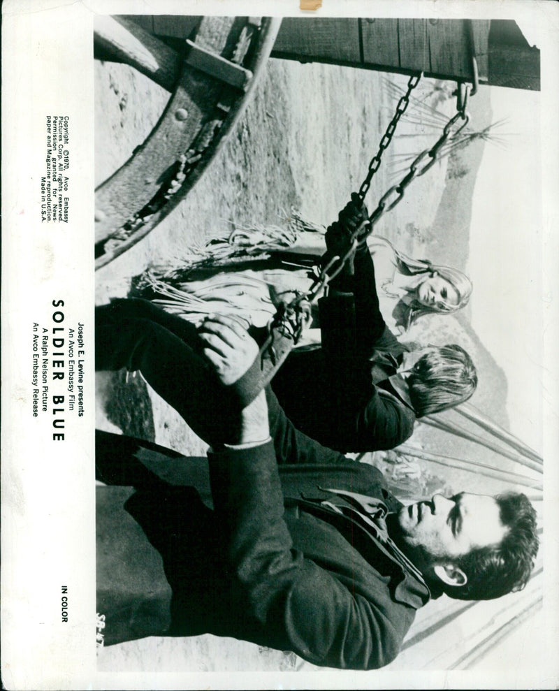 Scene from the movie "Soldier Blue" directed by Ralph Nelson. - Vintage Photograph