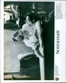 Jodie Foster and Richard Gere in a romantic scene from the movie "Sommersby." - Vintage Photograph