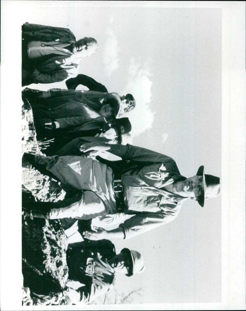 Students gather to watch a screening of "Ten Little Indians" at the Page 19 Filmshils in VA. - Vintage Photograph