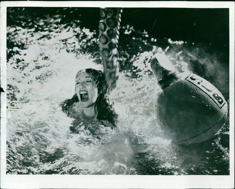 A victim of the giant octopus from the movie Tentacles (ABC 1) - Vintage Photograph
