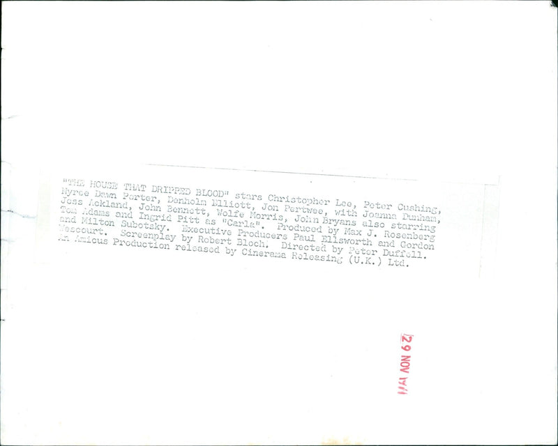 The House That Dripped Blood - Vintage Photograph