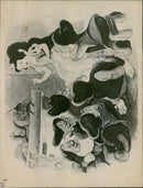 A snow-covered landscape in winter - Vintage Photograph