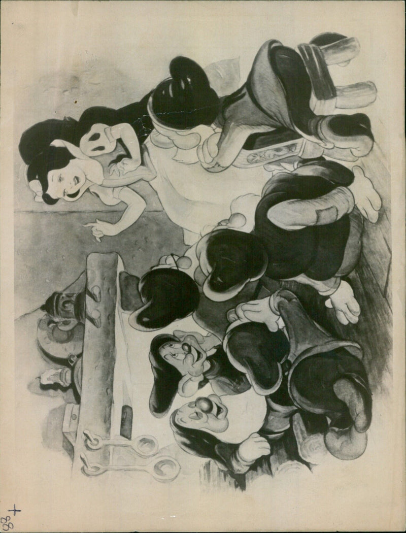 A snow-covered landscape in winter - Vintage Photograph