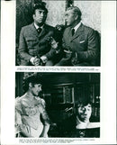 Stewart Henderson (Ray Milland) and Foster (Frankie Howerd) in a scene from the 1973 film "The House in Nightmare Park". - Vintage Photograph