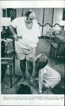 Dyan Cannon and James Coco in a scene from the movie "Such Good Friends" - Vintage Photograph