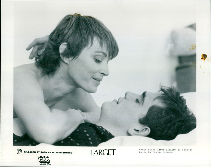 Matt Dillon and Ilona Grubel in a scene from the movie "Target". - Vintage Photograph