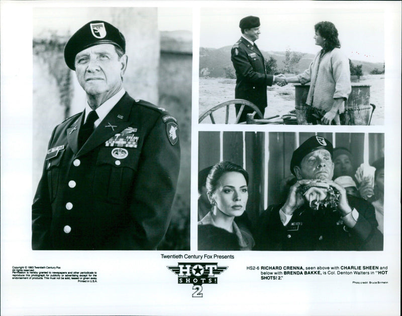 Actor Richard Crenna in a scene from the film "Hot Shots! 2". - Vintage Photograph