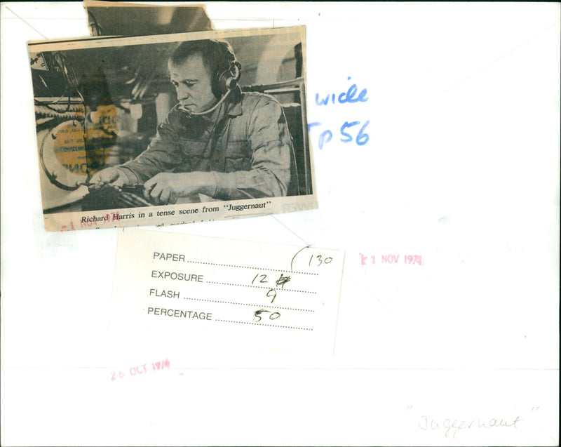 Richard Harris in a scene from the movie "Juggernaut" - Vintage Photograph