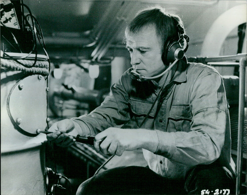 Richard Harris in a scene from the movie "Juggernaut" - Vintage Photograph