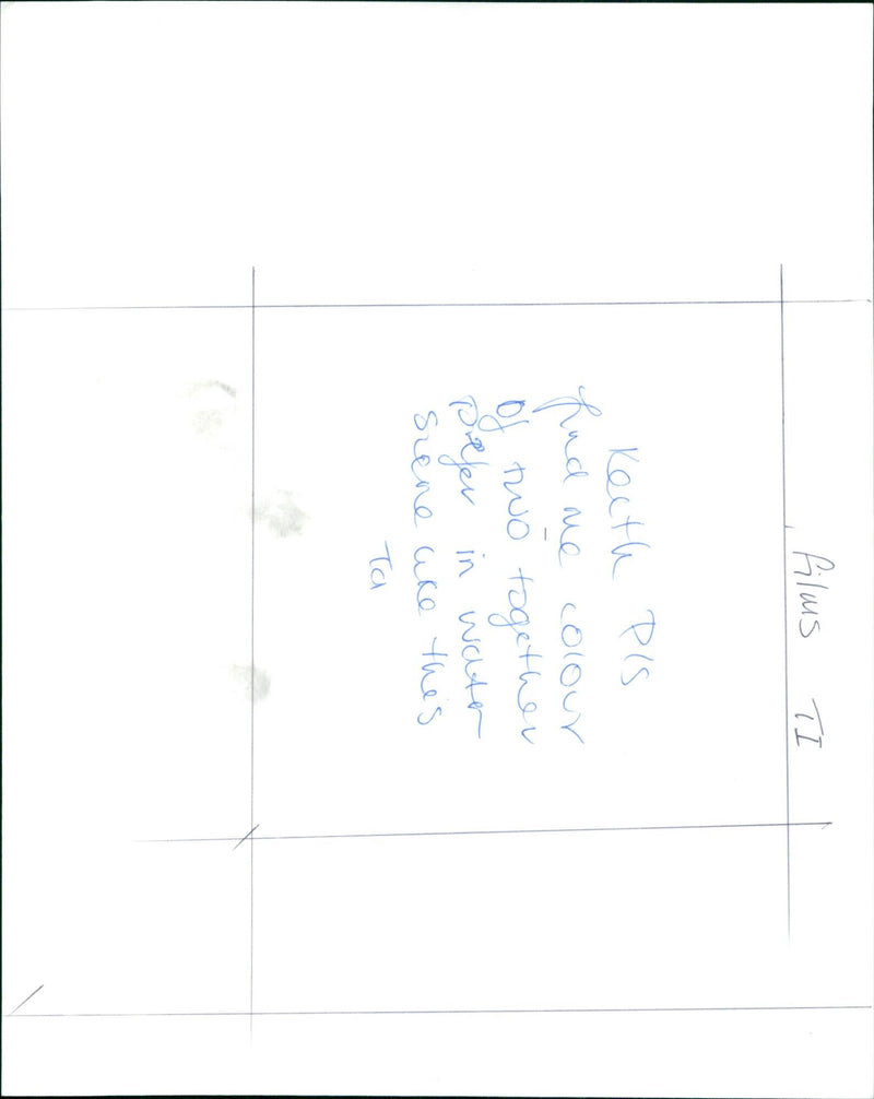 Jack (Leonardo DiCaprio) and Rose (Kate Winslet) are seen in a flooded first class reception area in the movie "Titanic." - Vintage Photograph